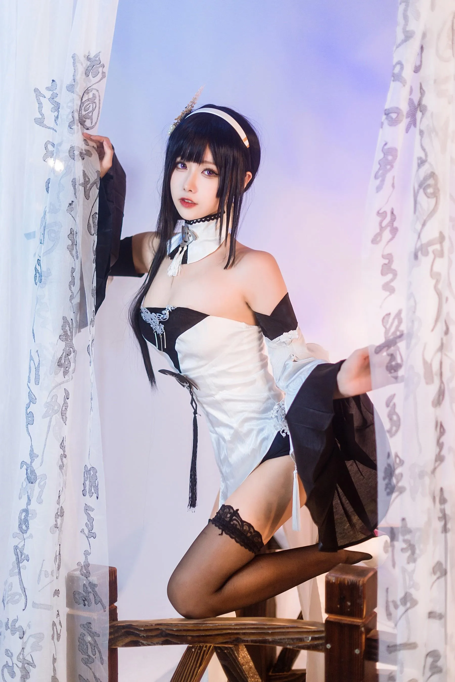 Momoko葵葵 – NO.31碧蓝航线镇海 奇奢花苑 [24P]插图7
